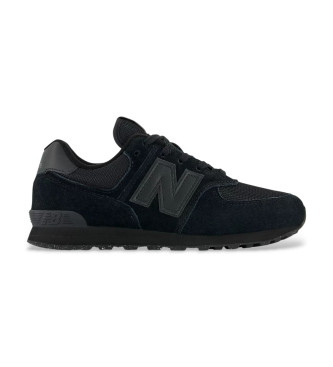 New Balance unisex para niños. GC574V1 Zapatillas 574 negro (37.5), Plano, Cordones, Casual, moda infantil