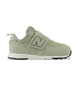 New Balance unisex para niños. NW574V2 Zapatillas 574 Hook & Loop verde (20.5), Plano, Velcro, Casual, moda infantil