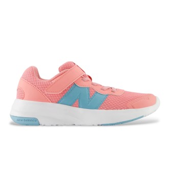 New Balance unisex para niños. P578V1_KP Zapatillas 578 Hook & Loop rosa (32.5), Plano, Cordones, Velcro, Casual, moda infantil