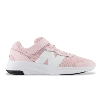 New Balance unisex para niños. PT578V1 Zapatillas 578v1 Bungee Lace with Top Strap rosa (33 W), Plano, Cordones, Velcro, Casual, moda infant