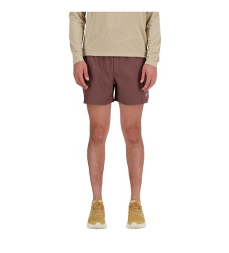 New Balance para hombre. MS41290 Pantalón corto AC Lined Short 5 marrón (S), Deportivo, Running, Multideporte, Poliéster Reciclado, Sostenib
