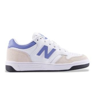 New Balance unisex para niños. PB480V1_KL Zapatillas B480 Lace blanco (28.5), Plano, Cordones, Casual, moda infantil