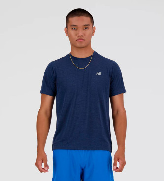 New Balance - pour homme. t-shirt d'athl?tisme marine