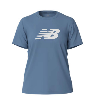 New Balance para mujer. WT43582 Camiseta Logo azul (S), Casual, Algodón, Manga corta