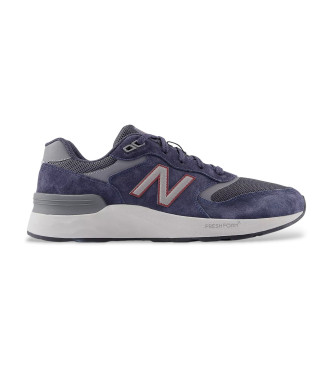 New Balance para hombre. MW880V7 Zapatillas Fresh Foam Walking 880 v7 marino (44), Plano, Cordones, Casual