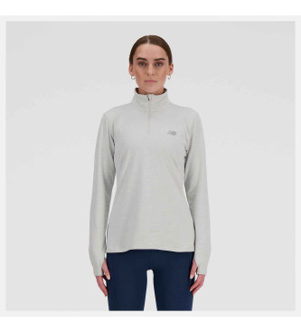 New Balance para mujer. WT41150 Jersey Sport Essentials gris (S), Deportivo, Multideporte, Manga larga, Poliéster Reciclado, Sostenible