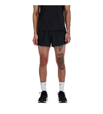 New Balance para hombre. MS41280 Short RC Split 3 negro (XL), Deportivo, Running, Multideporte, Poliéster Reciclado, Sostenible