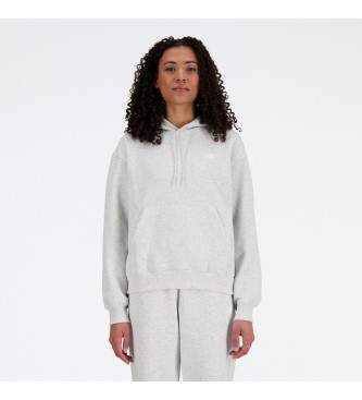 New Balance para mujer. WT41510 Sudadera Sport Essentials Fleece gris (L), Casual, Deportivo, Algodón, Multideporte, Sostenible