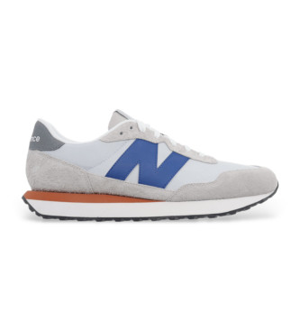 New Balance para hombre. M237V1_LI Zapatillas 237 gris, azul (40), Plano, Ante, Cordones, Casual