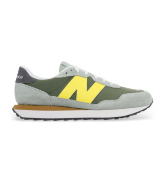 New Balance para hombre. M237V1_LI Zapatillas 237 verde (40), Plano, Ante, Cordones, Casual