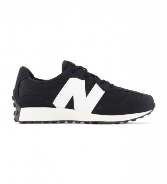 New Balance para mujer/niña. GS327V1 Zapatillas 327 negro (37), Plano, Cordones, Casual, moda infantil