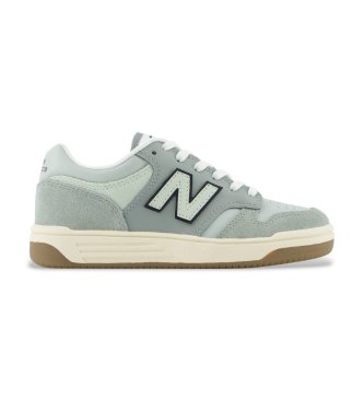 New Balanceunisex Voor Kinderen. PB480V1_KL Sneakers 480L Preboys Grijs (30), Plat, Casual, Kinderkleding