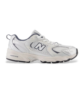 New Balance unisex para niños. PZ530V1 Zapatillas 530 Bungee blanco (33), Plano, Cordones, Casual, moda infantil