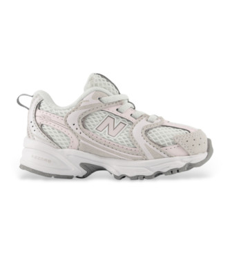 New Balance unisex para niños. I530V1_KL Zapatillas 530 Bungee gris, rosa (25), Plano, Cordones, Casual, Deportivo, moda infantil