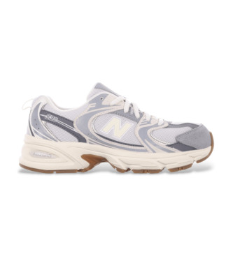 New Balance unisex para niños. GR530V1 Zapatillas 530 gris (37), Plano, Cordones, Casual, moda infantil