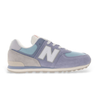 New Balance para mujer/niña. GC574V1 Zapatillas 574 azul (37), Plano, Cordones, Casual, moda infantil