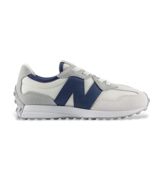 New Balance unisex Zapatillas de piel 327 Bungee Lace gris