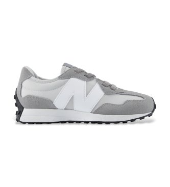 New Balance unisex Zapatillas de piel 327 Bungee Lace gris