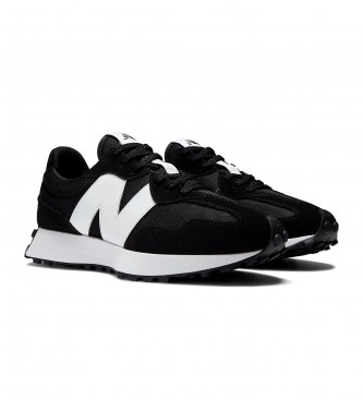 New Balance Para Hombre. MS327V1 Zapatillas De Piel 327 Negro (44.5), Plano, Cordones, Casual-image