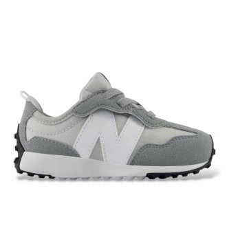 New Balance unisex Zapatillas de piel 327 New-B Hook & Loop gris