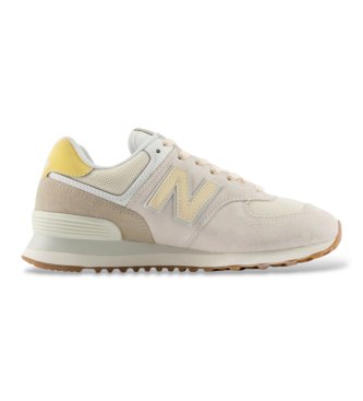 New Balance Zapatillas de piel 574 crudo