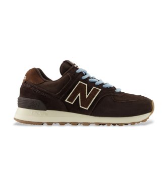 New Balance Zapatillas de piel 574 negro