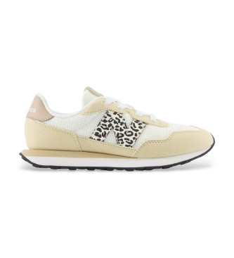 New Balance unisex para niños. P237V1_KL Zapatillas 237 Bungee Lace beige (125M= 30.5), Plano, Cordones, Casual, moda infantil
