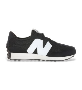 New Balance unisex para niños. GS327V1 Zapatillas 327 negro (37.5), Plano, Cordones, Casual, moda infantil