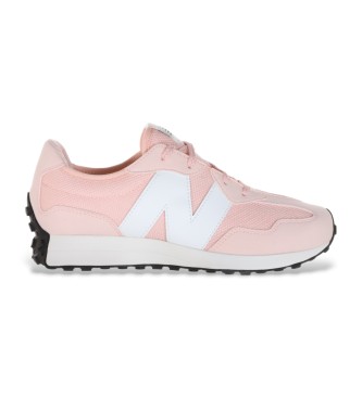 New Balance unisex para niños. GS327V1 Zapatillas 327 rosa (35.5), Plano, Cordones, Casual, moda infantil