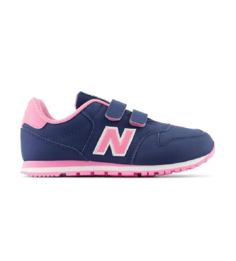 New Balance unisex para niños. PV500V1 Zapatillas 500 Hook & Loop azul liloso (28.5), Tela, Plano, Cordones, Casual, Lila, moda infantil