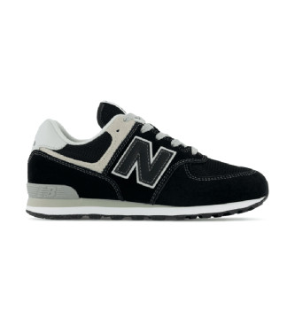 New Balance unisex para niños. GC574V1 Zapatillas 574 negro (20.5), Plano, Cordones, Casual, Deportivo, moda infantil