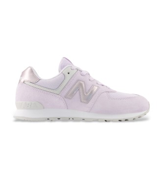 New Balance unisex para niños. G574V1_KL Zapatillas 574 Lace lila (40), Plano, Cordones, Casual, moda infantil