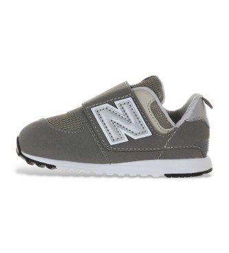 New Balance Unisex Para CriançA. NW574V1 TéNis 574 New-B Cinzento (21 W), Plano, Velcro, Casual, Cinza, Moda Infantil-image