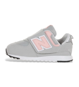 New Balance Unisex Para CriançA. NW574V1 TéNis 574 New-B Cinzento (22.5 W), Plano, Velcro, Casual, Cinza, Moda Infantil-image