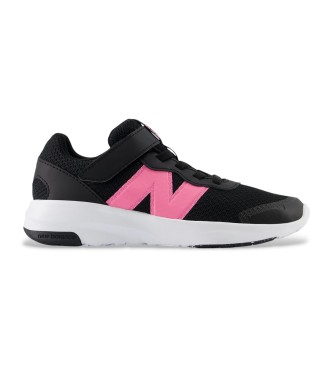 New Balance unisex para niños. PT578V1 Zapatillas 578v1 Bungee Lace negro (31), Plano, Cordones, Velcro, Casual, Deportivo, Multideporte, mo