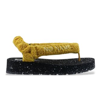 NO NAME para mujer. MNMCTD0 Sandalias Tejido amarillo (37), Tela, Plano, Ninguno, Casual