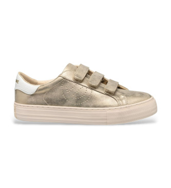 NO NAME para mujer. ONGFDS0 Zapatillas Arcade Straps de piel dorado (36), Plano, Casual