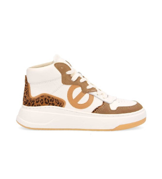 No Name Para Mujer. LNJVNL0 Zapatillas De Piel Bridget Mid Beige (37), Plano, Cordones, Casual-image