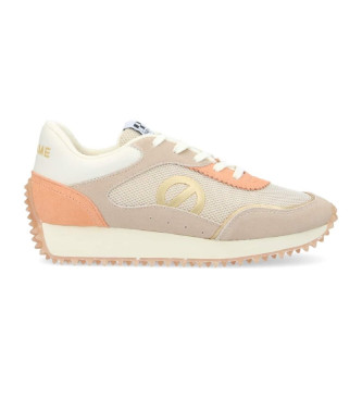 NO NAME para mujer. LNIAVE0 Zapatillas de piel Punky Jogger en beige (38), Plano, Cordones, Casual, Deportivo
