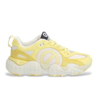 NO NAME para mujer. SNKMSKN Zapatillas de Piel Krazee Runner amarillo (37), Plano, Cordones, Casual, Deportivo