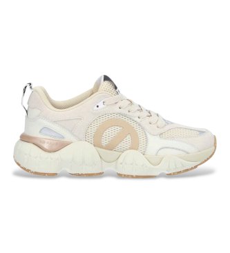 NO NAME para mujer. PNVKSME Zapatillas de Piel Krazee Runner beige (38), Plano, Cordones, Casual, Deportivo