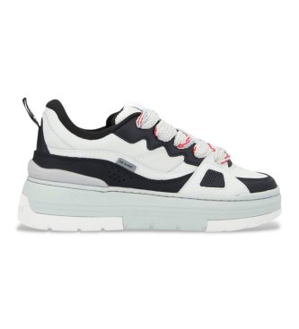 NO NAME para mujer. RNFCNK0 Zapatillas de Piel Nollie blanco (40), Plano, 1 a 3cm, Cordones, Casual