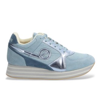 NO NAME para mujer. KNHADSM Zapatillas de Piel Parko Jogger azul (36), 3 a 5cm, Cordones, Casual, Deportivo