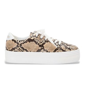 NO NAME para mujer. JNAMKB0 Zapatillas Plato marrón (39), 3 a 5cm, Cordones, Casual, Deportivo, Animal print
