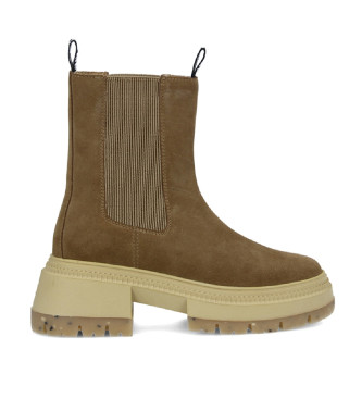 NO NAME para mujer. NNYMVS0 Botines de piel con plataforma Strong Jodhpur marrón (36), 3 a 5cm, Ninguno, Casual