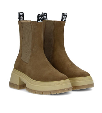 NO NAME para mujer. NNYMVS0 Botines de piel con plataforma Strong Jodhpur marrón 2