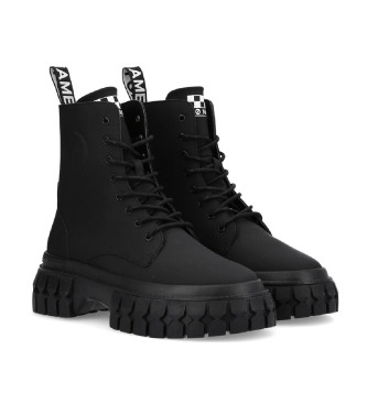 NO NAME para mujer. PNYPMT0 Botines Gravity en piel efecto goma en color negro 2