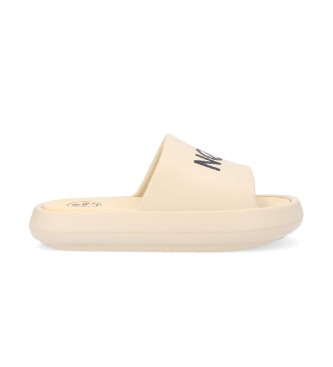 NO NAME para mujer. QNXAEV0 Chanclas Clover clog beige (37/38), Plano, Ninguno, Casual, Beachwear