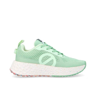 NO NAME para mujer. LNVDMS0 Zapatillas de poliéster reciclado Carter Fly verde (40), Plano, Cordones, Casual, Sostenible
