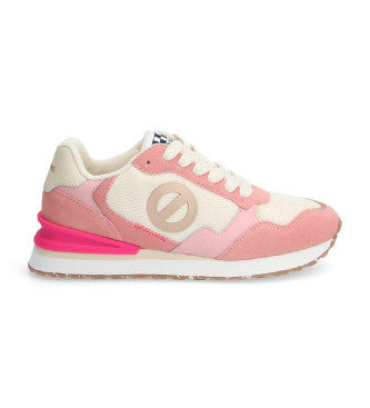 No Name Para Mujer. Qnipsme Zapatillas De Piel Tova Runner Rosa (39), Plano, Cordones, Casual-image